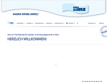 Tablet Screenshot of hinz-koeln.de